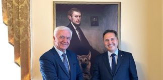 Sastanak Velikoga meštra i gradonačelnika Požege vezano za izgradnju replike Milenijskog spomenika kralju Tomislavu u Požegi