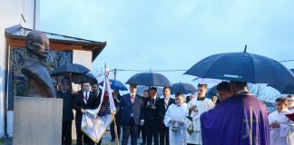 Požeški biskup blagoslovio bistu blaženog Alojzija Stepinca u Stražemanu