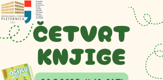 ČETVRT KNJIGE: Predstavljanje slikovnice “Ogijev novi dom” u pleterničkoj knjižnici