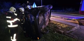 Vozač s 1,41 promilom alkohola sletio s ceste i prevrnuo se na krov