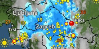 U Požegi počela kiša s grmljavinom- DHMZ poslao upozorenje građanima