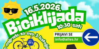 Alles dječja biciklijada odgođena zbog loših vremenskih uvjeta