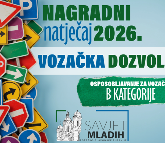 Županijski Savjet mladih ponovno nagrađuje besplatnim osposobljavanjem za vozača B kategorije