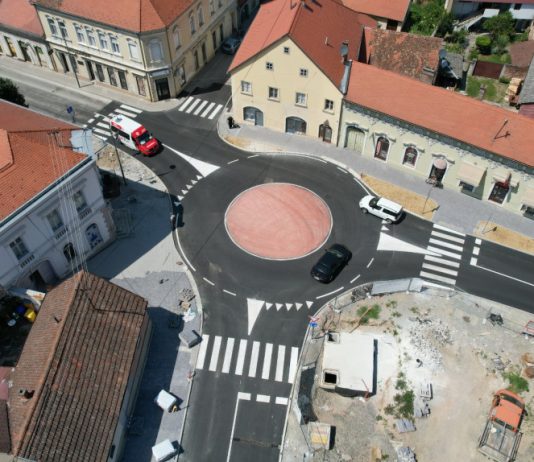 FOTO IZ ZRAKA Završeni radovi na zapadnom ulazu u središte Požege, slijedi uređenje okolnog prostora