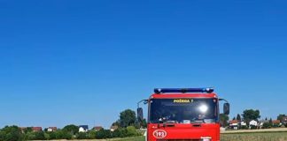 Požar u polju: Tijekom vršidbe pšenice došlo je do nagorenja pljeve, štete na sreću nema