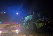 Izbio požar na kombajnu, šteta oko 500 eura