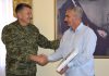 NASTAVAK SURADNJE Gradonačelnik Miličević ugostio novog zapovjednika Vojarne 123. brigade HV-a pukovnika Ivicu Kordića i njegova zamjenika pukovnika Ivicu Mandića