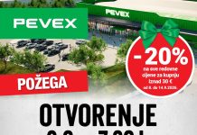 VELIKO OTVARANJE SUTRA U POŽEGI: PEVEX otvara vrata uz 20 % popusta i poklone za posjetitelje