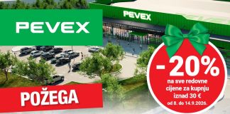 VELIKO OTVARANJE SUTRA U POŽEGI: PEVEX otvara vrata uz 20 % popusta i poklone za posjetitelje