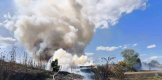 POŽAR U GOLOBRDCIMA: Zapalilo se oko 200 željezničkih pragova, vatrogasci spriječili katastrofu