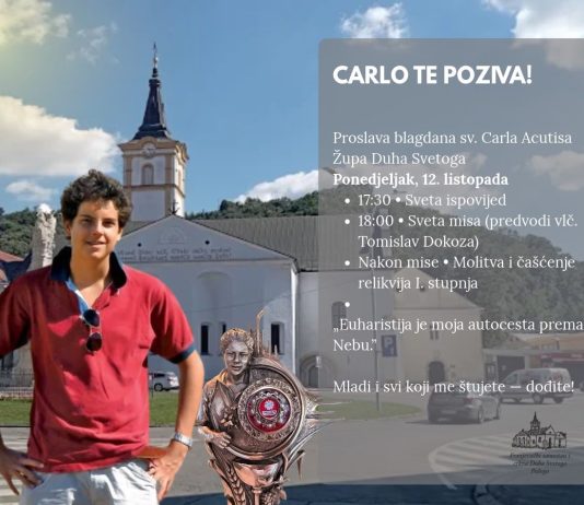 Župa Duha Svetoga poziva na svečano slavlje u čast sv. Carla Acutisa