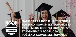 Do 400 eura mjesečno za studente: Požeško-slavonska županija objavila natječaj za dodjelu stipendija